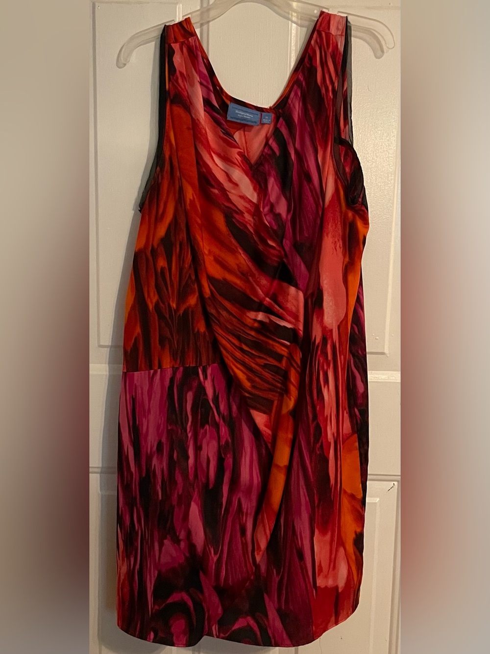 Simply Vera Vera Wang Orange & Magenta Abstract Dress